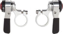 microSHIFT Thumb Shifter Set 10-Speed Road Double/Triple Shimano Compatible Silver