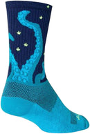 SockGuy Crew Kraken Socks - 6" Blue Small/Medium