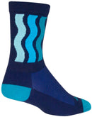 SockGuy Crew Ripple Socks - 6" Blue Small/Medium