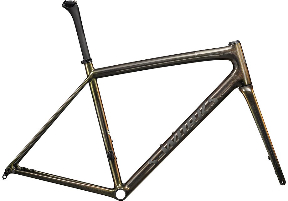 Specialized aethos S-Works frmset gloss carbon / magenta-gold edge fade /  gold pearl / satin metallic obsidian 54
