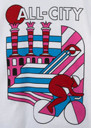 All-City Parthenon Party Mens T-Shirt - White Pink Red Blue Black Medium
