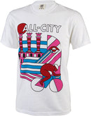 All-City Parthenon Party Men's T-Shirt - White Pink Red Blue Black Medium