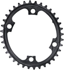 Absolute Black Premium Oval Road Chainring 4x110BCD 36T - Black