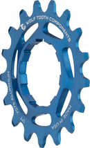 Wolf Tooth Single Speed Aluminum Cog: 17T Compatible with 3/32" Chains Blue