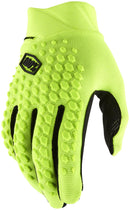 100% Geomatic Gloves - Flourescent Yellow Full Finger Men's Large