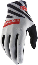 100% Celium Gloves - Gray Full Finger Men's Large