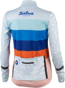 Salsa Arctica Womens Long Sleeve Jersey - Light Blue w/Stripes Large