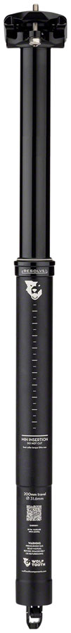 Wolf Tooth Resolve Dropper Seatpost - 31.6 200mm Travel Black
