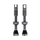 Peaty's Alloy Presta Valve Stem 42mm Pair Slate