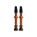 EVO Tubeless Valves Tubeless Valve Presta 44mm Orange Pair