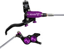 Hope EVO GR4 Disc Brake Lever Set - Right Hand Post Mount 4-Piston Braided Hydraulic Hose BLK/Purple