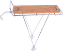 Wald 215 Rear Rack with Wood Slat Silver