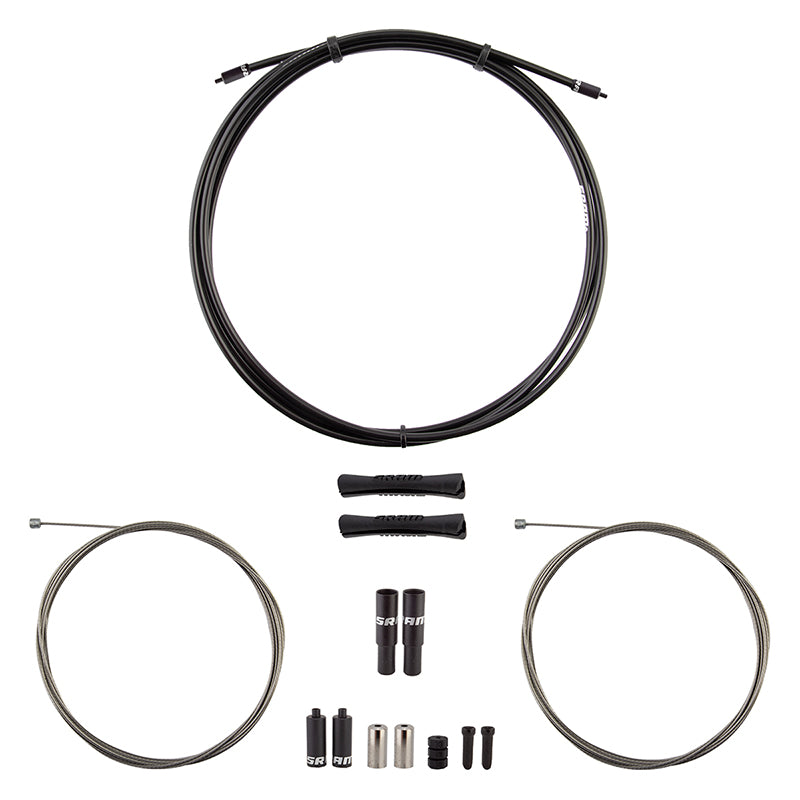 Sram SlickWire Brake Cable Kit V2 Front and Rear 1350mm/2350mm 1.5mm SS Black MTB Compressionless