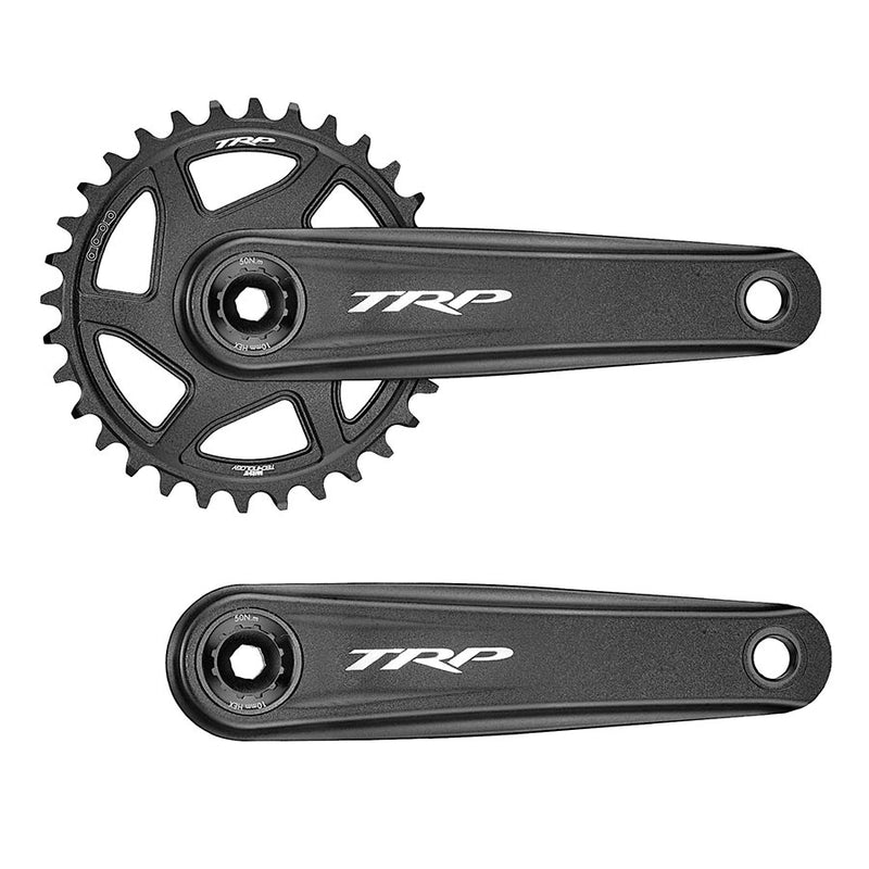 TRP EVO Aluminum Crankset Speed: 12 Spindle: 30mm BCD: Direct Mount 30mm 165mm Black MTB/Boost