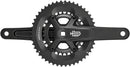 microSHIFT Sword BLK 2x Crankset - 172.mm 9-Speed 48/31t 110/80 Asym BCD JIS Square Taper Spindle Interface BLK