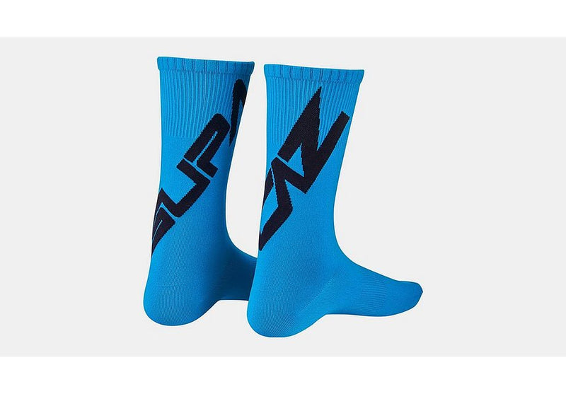 Specialized tagged sock black/neon blue l