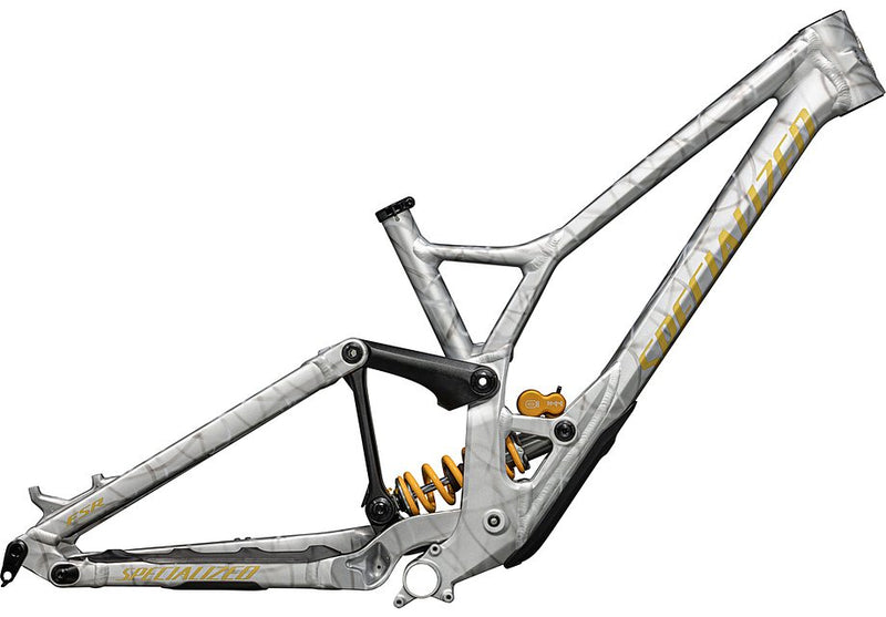Specialized demo race frm frame gloss silver dust / metallic sulphur s4