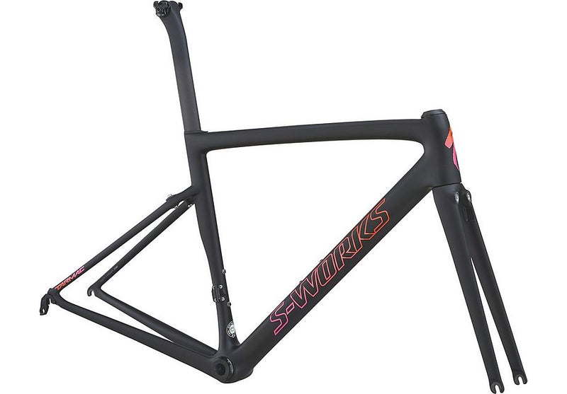 Specialized S-Works Tarmac Wmn Sl6 Frmset Satin/Gloss/Monoblk/Acid Purple Rkt Red Fade 44