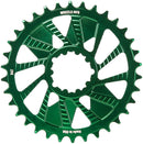 Wheels Manufacturing Direct Mount Chainring - 34t SRAM 3-Bolt Direct Mount 3mm Offset Compatible Hyperglide+ Chain Green