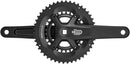 microSHIFT Sword BLK 2x Crankset - 165mm 9-Speed 46/29t 110/80 Asym BCD JIS Square Taper Spindle Interface BLK