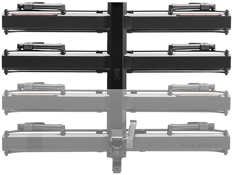 Piston Pro X Hitch Bike Rack Add-On - 2-Bike LED Lights 4-Pin Plug Kashima Coat Galaxy Gray