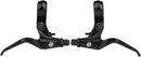 Promax FS-378 Brake Lever Set - Short Pull 2-Finger Tooled Reach Adjust For U Caliper Brakes BLK