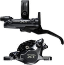 Shimano Deore XT M8200 Disc Brake Lever - Left/Front Post Mount 2-Piston Caliper SM-BH90-SBM Hose Fin Metal Pads BLK