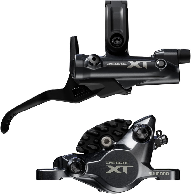 Shimano Deore XT M8200 Disc Brake Lever - Right/Rear Post Mount 2-Piston Caliper SM-BH90-SBM Hose Fin Metal Pads BLK
