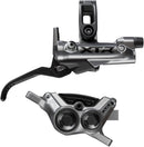 Shimano XTR M9220 Enduro Disc Brake Lever - Right/Rear Post Mount 4-Piston Caliper SM-BH90-SBM Hose Finned Metal Pads Gray