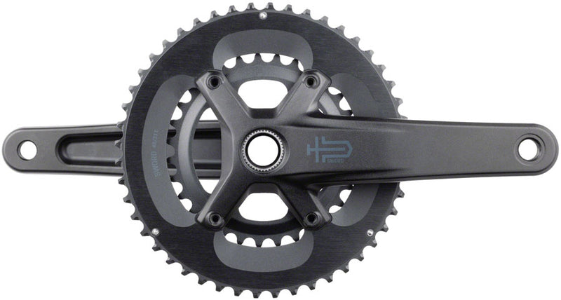 microSHIFT Sword 2x Crankset - 172.5mm 10-Speed 48/31t 110 Asym BCD  24mm Spindle BLK