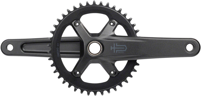 microSHIFT Sword 1x Crankset - 172.5mm 10-Speed 42t 110 Asym BCD  24mm Spindle BLK
