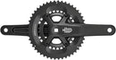 microSHIFT Sword BLK 2x Crankset - 165mm 9-Speed 48/31t 110/80 Asym BCD JIS Square Taper Spindle Interface BLK