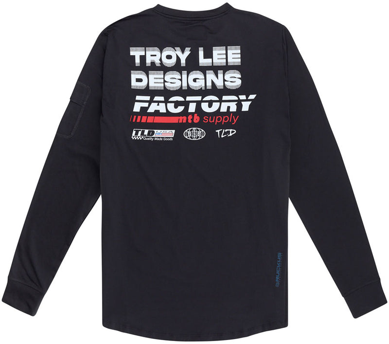 Troy Lee Designs Ruckus Long Sleeve Ride Tee – Factory Carbon Small