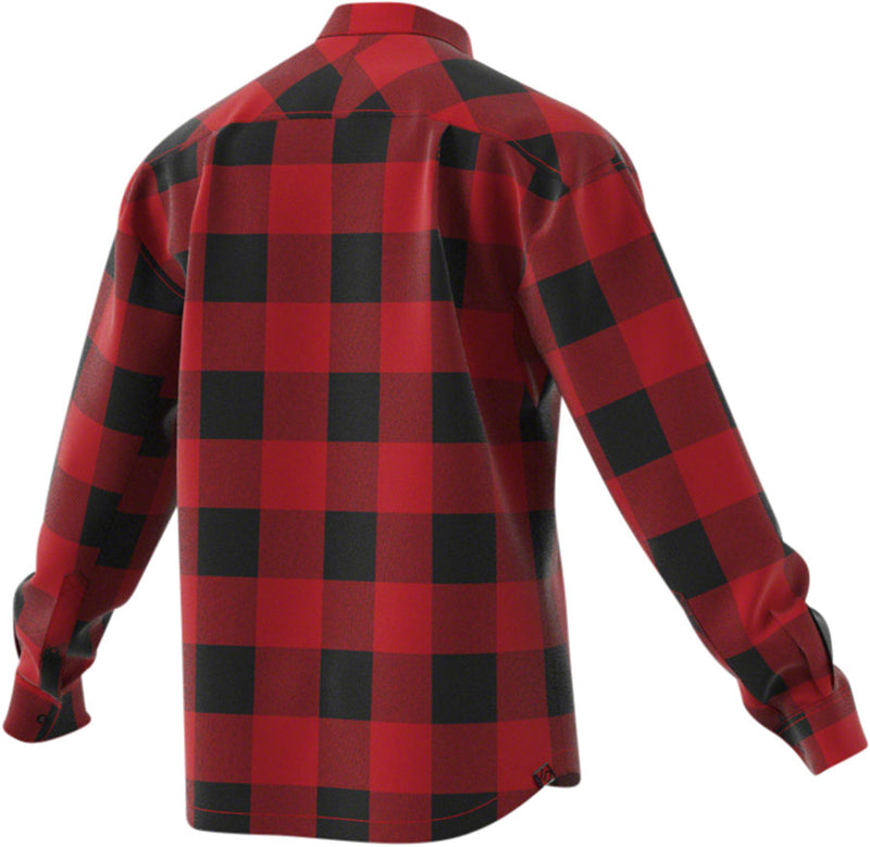 Five Ten Long Sleeve Flannel Shirt - Red/Black Medium