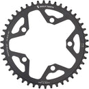 Wolf Tooth 110 BCD Gravel CX Road Chainring - 46t 110 BCD 5-Bolt Drop-Stop ST For Shimano HG+ KMC 12-Speed Chains BLK