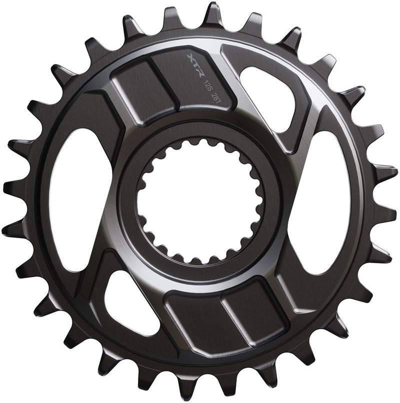 Shimano XTR SM-CRM96 1x Direct Mount Chainring - 28t Shimano Direct Mount For 12-Speed HG+ Chain Fits M9200 M9220 Crank Dark Gray