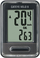 CatEye Velo 9 Bike Computer - Wired Black