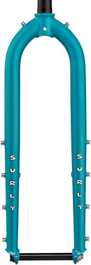 Surly Dinner Fork - 27.5" 15x110mm Thru-Axle 1-1/8" Straight Steerer 485mm Axle To Crown Steel Lost at Sea Blue