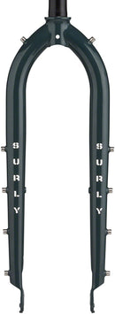 Surly Cocktail Fork - 27.5" / 29" QRx100mm 1-1/8" Straight Steerer 445mm Axle To Crown Steel Orlok's Shadow