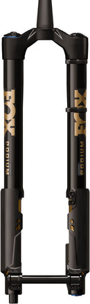 FOX Factory Podium Inverted Suspension Fork - 29" 160 mm 20TA x 110 mm 44mm Offset GRIP X2 68HT Crown BLK/Podium Gold