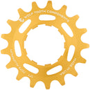 Wolf Tooth Single Speed Aluminum Cog - 17t Compatible with 3/32" Chains Gold