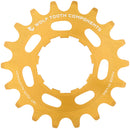 Wolf Tooth Single Speed Aluminum Cog - 18t Compatible with 3/32" Chains Gold