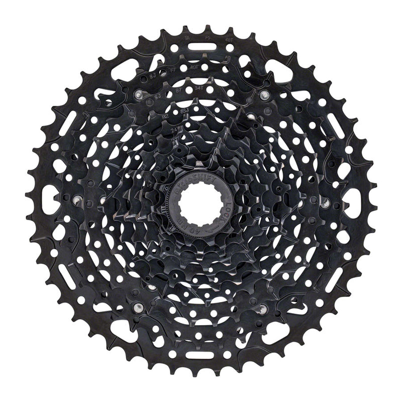 microSHIFT ADVENT X Cassette - 10 Speed 11-48T ED Black Hardened Steel Cogs