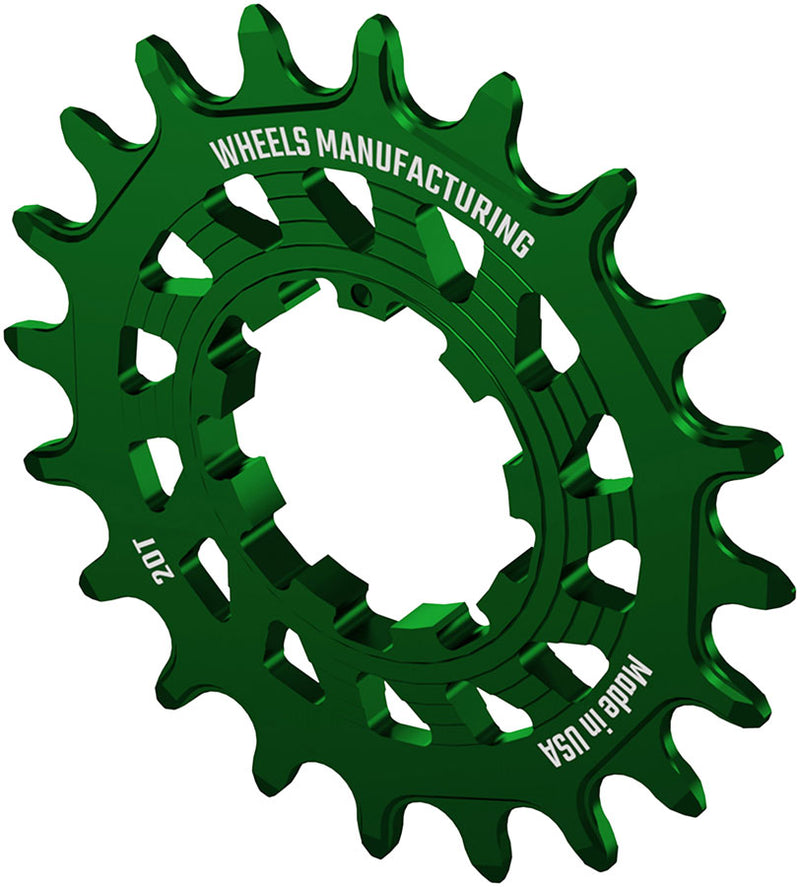 Wheels Manufacturing SOLO HG Cog - 20t Fits SOLO-HG Kits Green