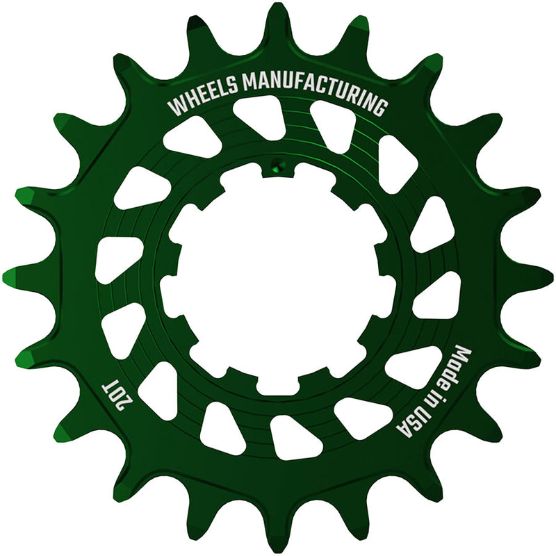 Wheels Manufacturing SOLO HG Cog - 20t Fits SOLO-HG Kits Green