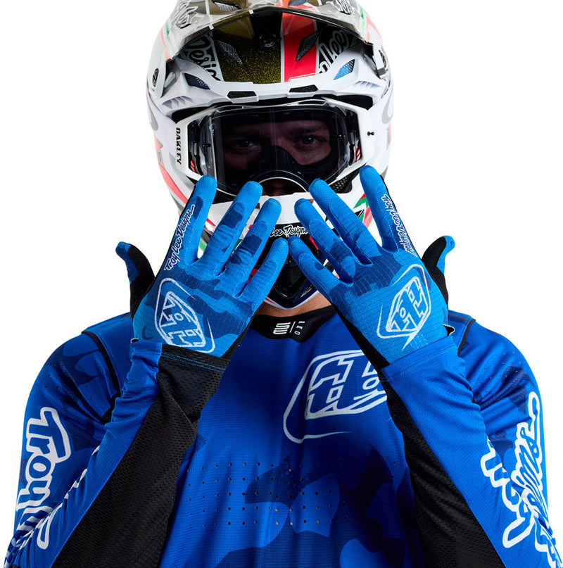 Troy Lee Designs Air Glove – Blotted Bright Blue 2X-Large