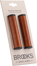 Brooks Willow Leather Grips - Antique Brown 130/130mm