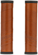 Brooks Willow Leather Grips - Antique Brown 130/130mm