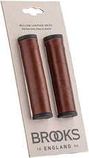 Brooks Willow Leather Grips - Black 130/130mm