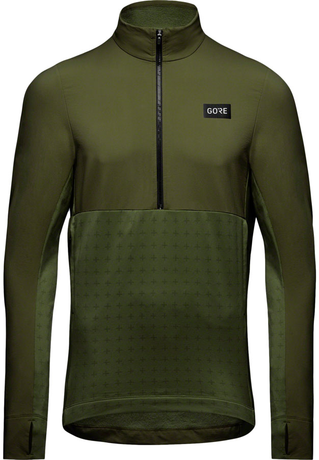 Gorewear Trail KPR Hybrid 1/2-Zip Jersey - Utility Green Mens X-Large